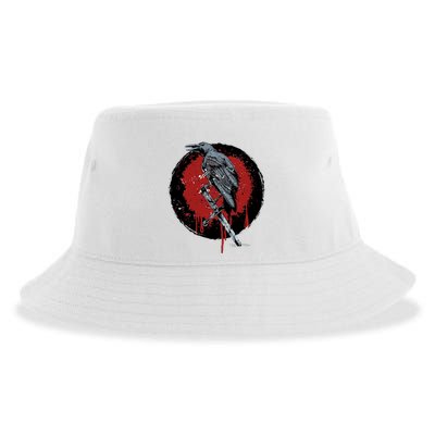 Raven On Sword Sustainable Bucket Hat