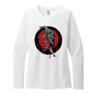 Raven On Sword Womens CVC Long Sleeve Shirt