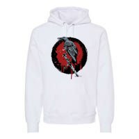 Raven On Sword Premium Hoodie