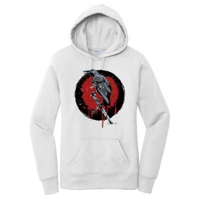 Raven On Sword Women's Pullover Hoodie