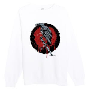 Raven On Sword Premium Crewneck Sweatshirt