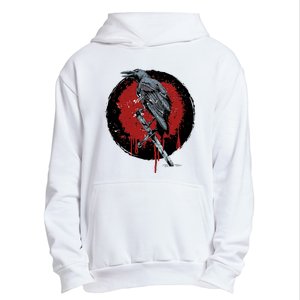 Raven On Sword Urban Pullover Hoodie