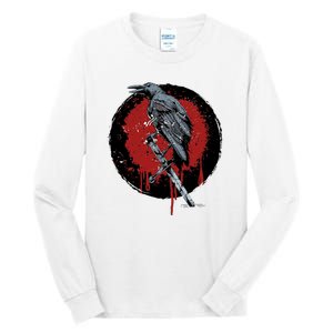 Raven On Sword Tall Long Sleeve T-Shirt