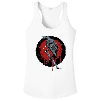 Raven On Sword Ladies PosiCharge Competitor Racerback Tank