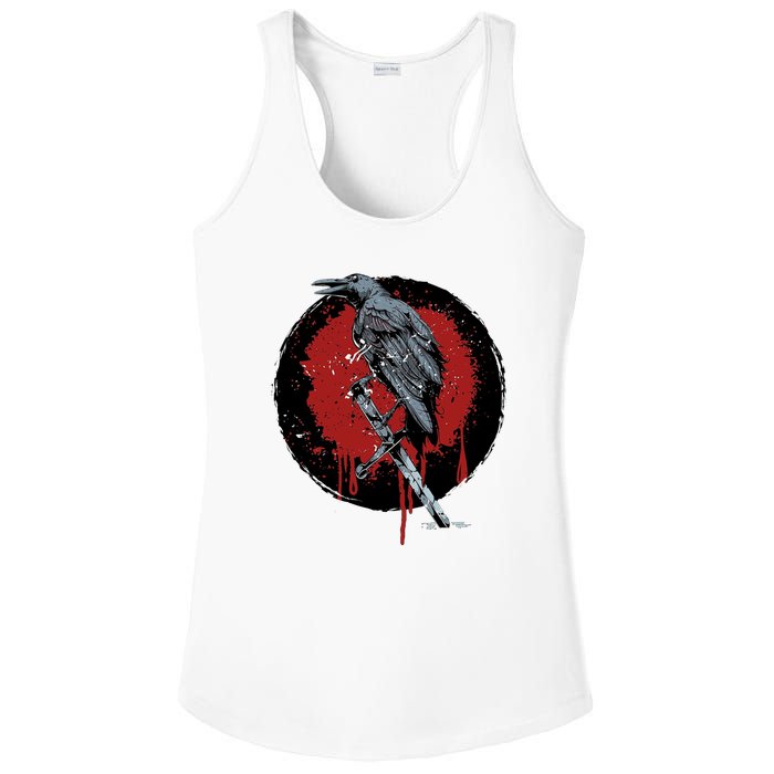 Raven On Sword Ladies PosiCharge Competitor Racerback Tank