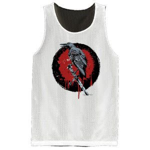 Raven On Sword Mesh Reversible Basketball Jersey Tank