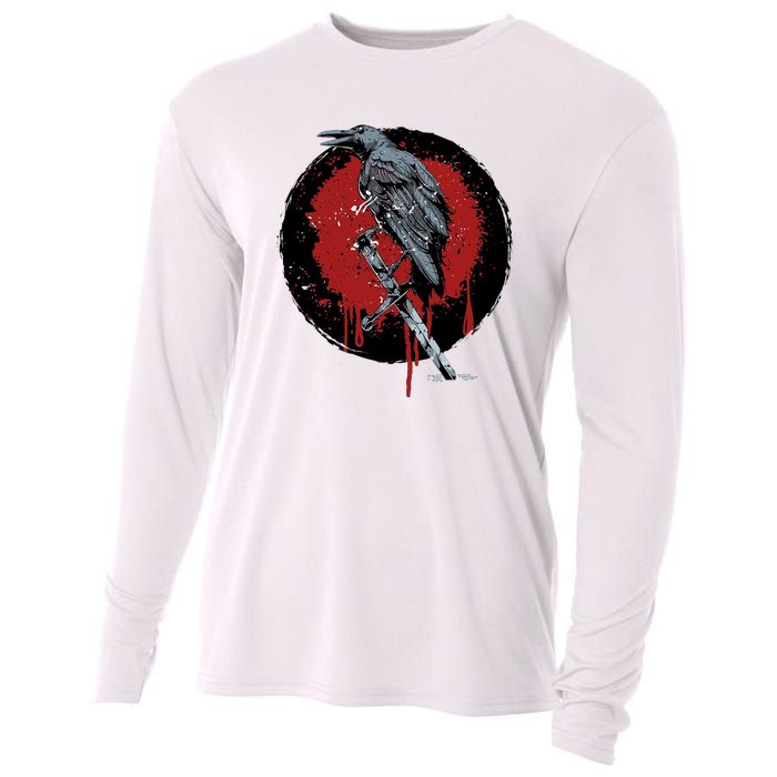 Raven On Sword Cooling Performance Long Sleeve Crew