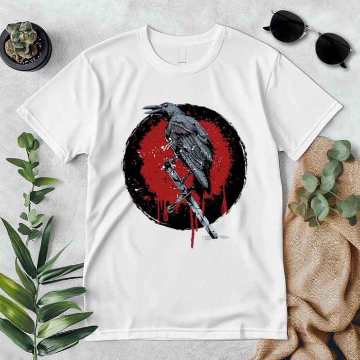 Raven On Sword Premium T-Shirt