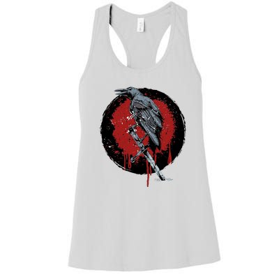 Raven On Sword Women's Racerback Tank