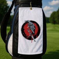 Raven On Sword Golf Towel
