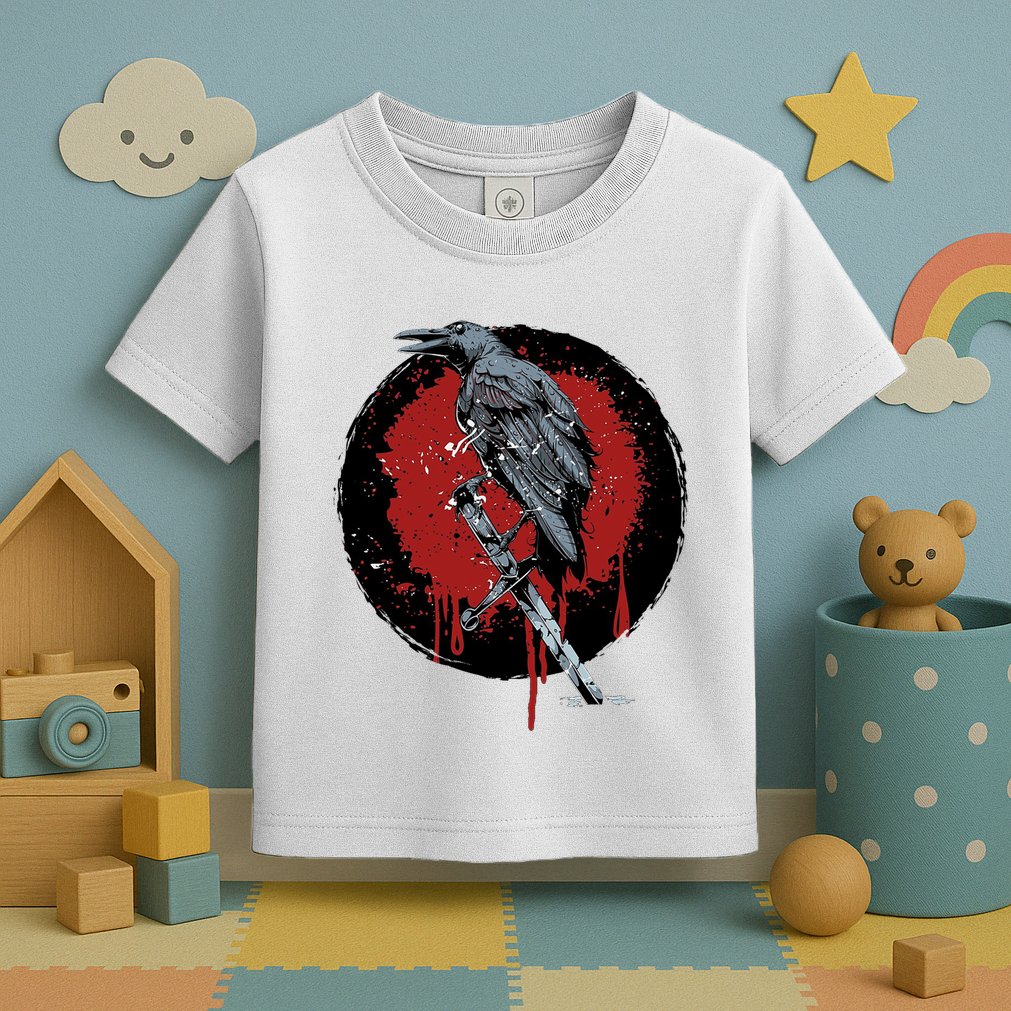 Raven On Sword Toddler T-Shirt