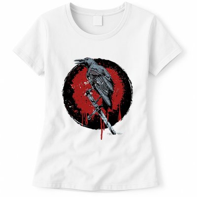 Raven On Sword Womens T-Shirt