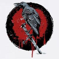 Raven On Sword Women's V-Neck T-Shirt