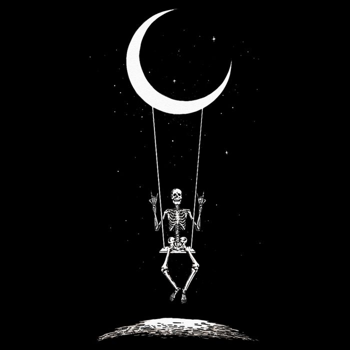 Rock On Skeleton Hands Halloween Moon Band Rock And Roll Sustainable Bucket Hat