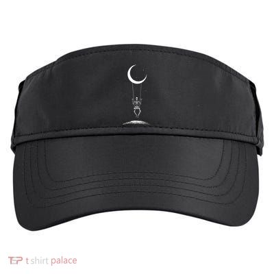 Rock On Skeleton Hands Halloween Moon Band Rock And Roll Adult Drive Performance Visor
