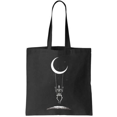 Rock On Skeleton Hands Halloween Moon Band Rock And Roll Bag