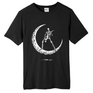 Rock On Skeleton Moon Rock And Roll Tall Fusion ChromaSoft Performance T-Shirt