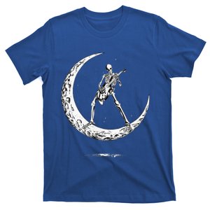 Rock On Skeleton Moon Rock And Roll T-Shirt