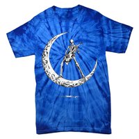 Rock On Skeleton Moon Rock And Roll Tie-Dye T-Shirt