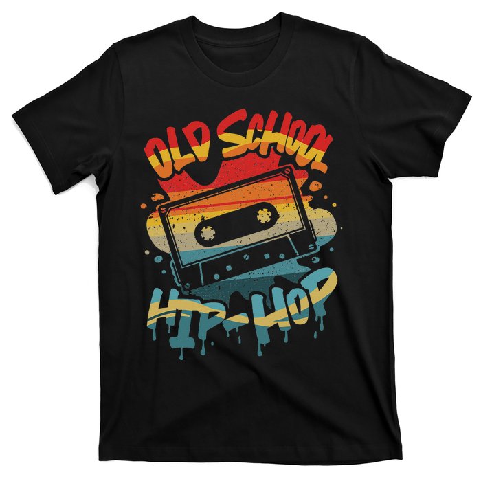 Retro Old School Hip Hop 80s 90s Graffiti Cassette Mixtape T-Shirt