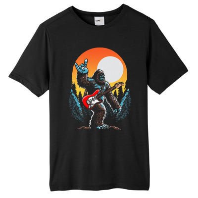 Rock On Sasquatch Rock And Roll Bigfoot Electric Guitar Tall Fusion ChromaSoft Performance T-Shirt