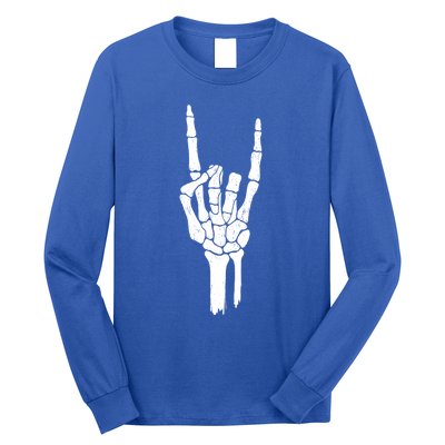 Rock On Skeleton Hand Gift Long Sleeve Shirt