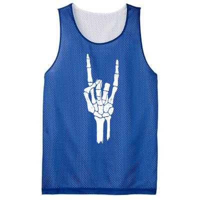 Rock On Skeleton Hand Gift Mesh Reversible Basketball Jersey Tank