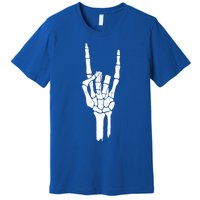 Rock On Skeleton Hand Gift Premium T-Shirt