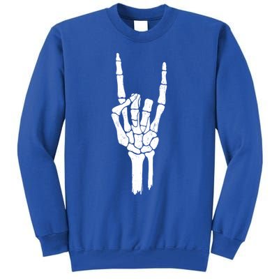 Rock On Skeleton Hand Gift Tall Sweatshirt