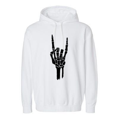 Rock On Skeleton Hand Gift Garment-Dyed Fleece Hoodie