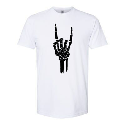 Rock On Skeleton Hand Gift Softstyle CVC T-Shirt