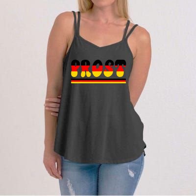 Retro Oktoberfest Squad German Flag Prost Women's Strappy Tank