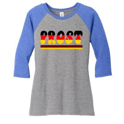 Retro Oktoberfest Squad German Flag Prost Women's Tri-Blend 3/4-Sleeve Raglan Shirt