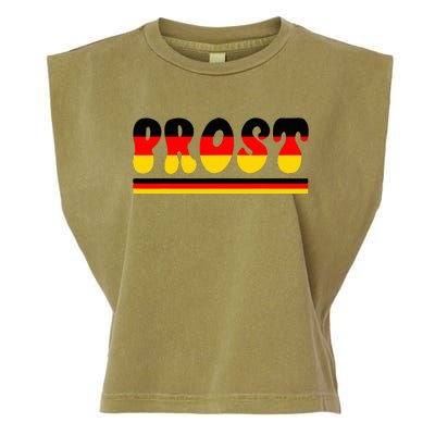 Retro Oktoberfest Squad German Flag Prost Garment-Dyed Women's Muscle Tee