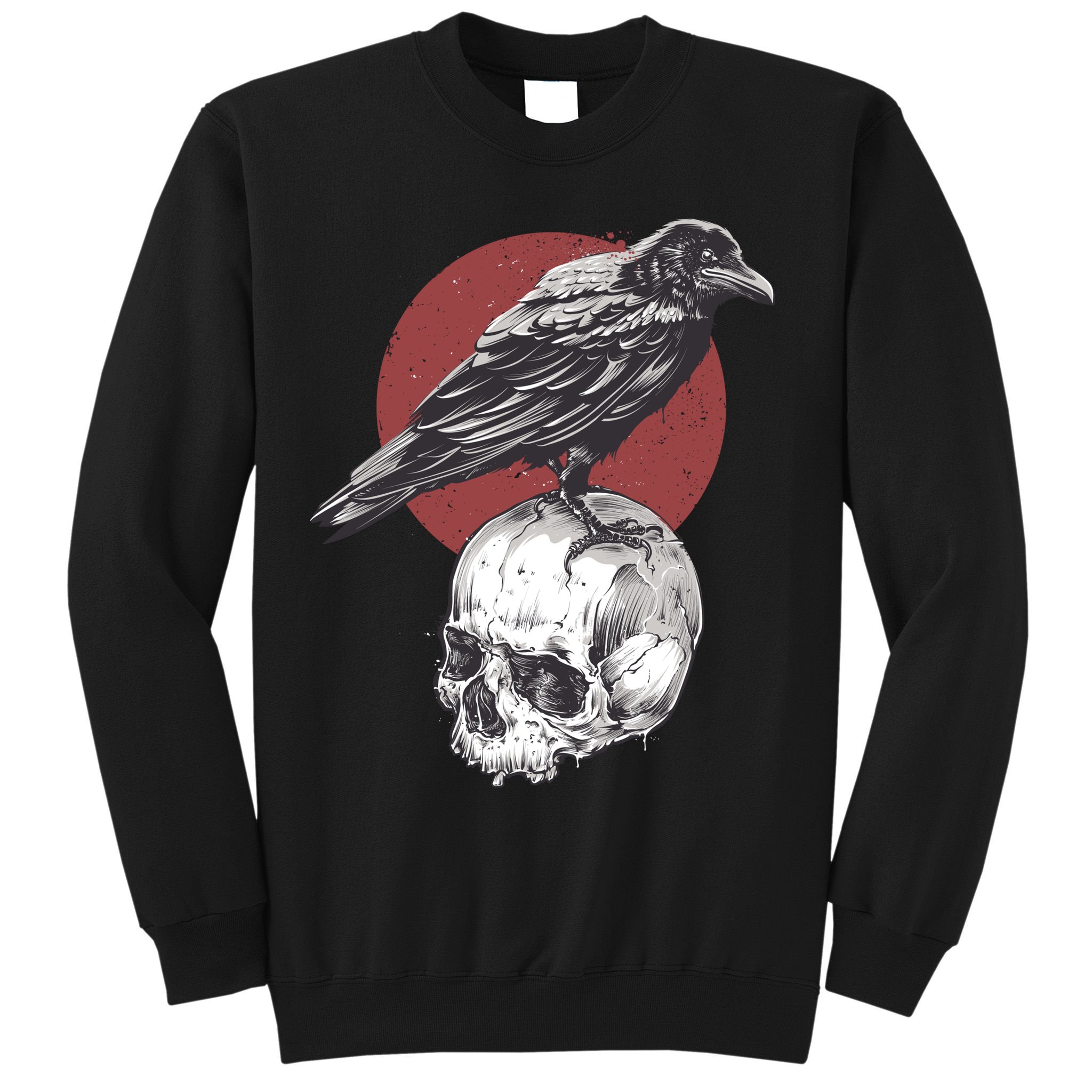 Raven On Skull Sweatshirt