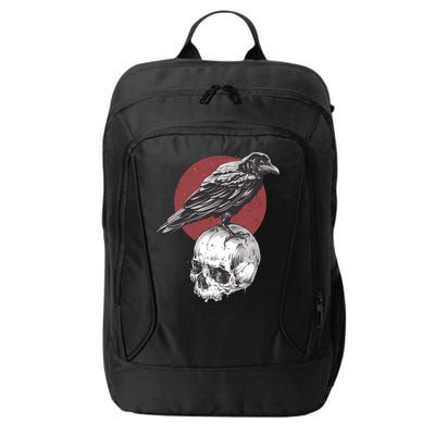 Raven On Skull City Backpack