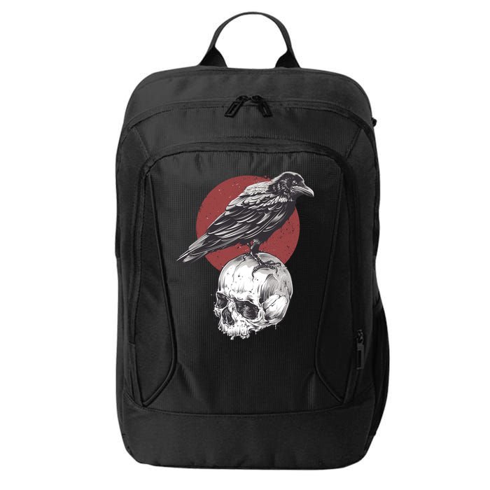 Raven On Skull City Backpack