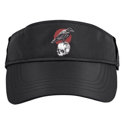 Raven On Skull Adult Drive Performance Visor