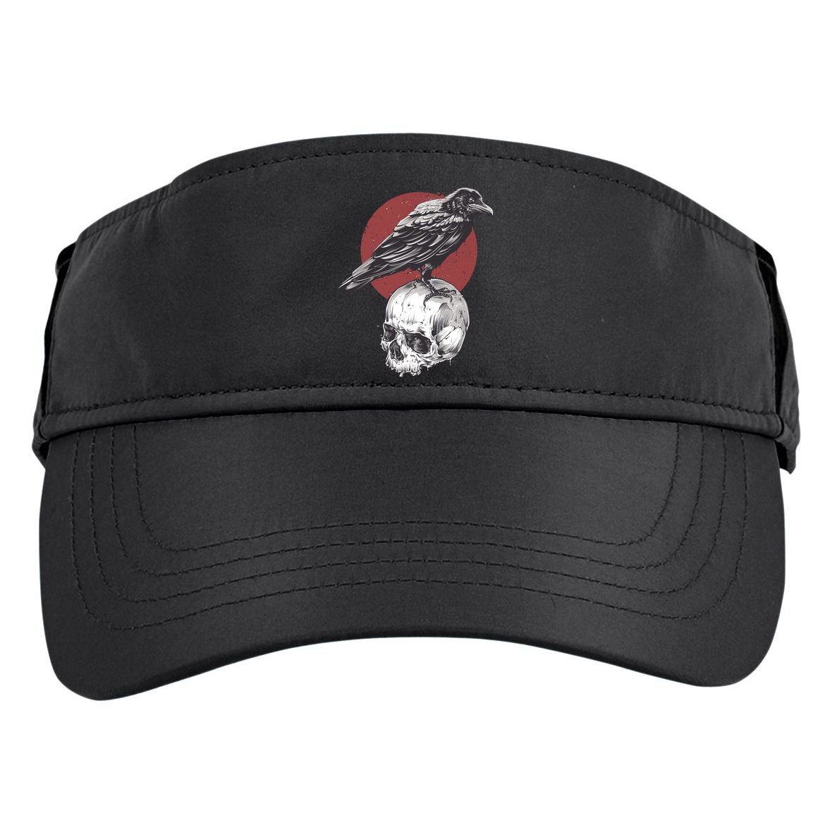 Raven On Skull Adult Drive Performance Visor