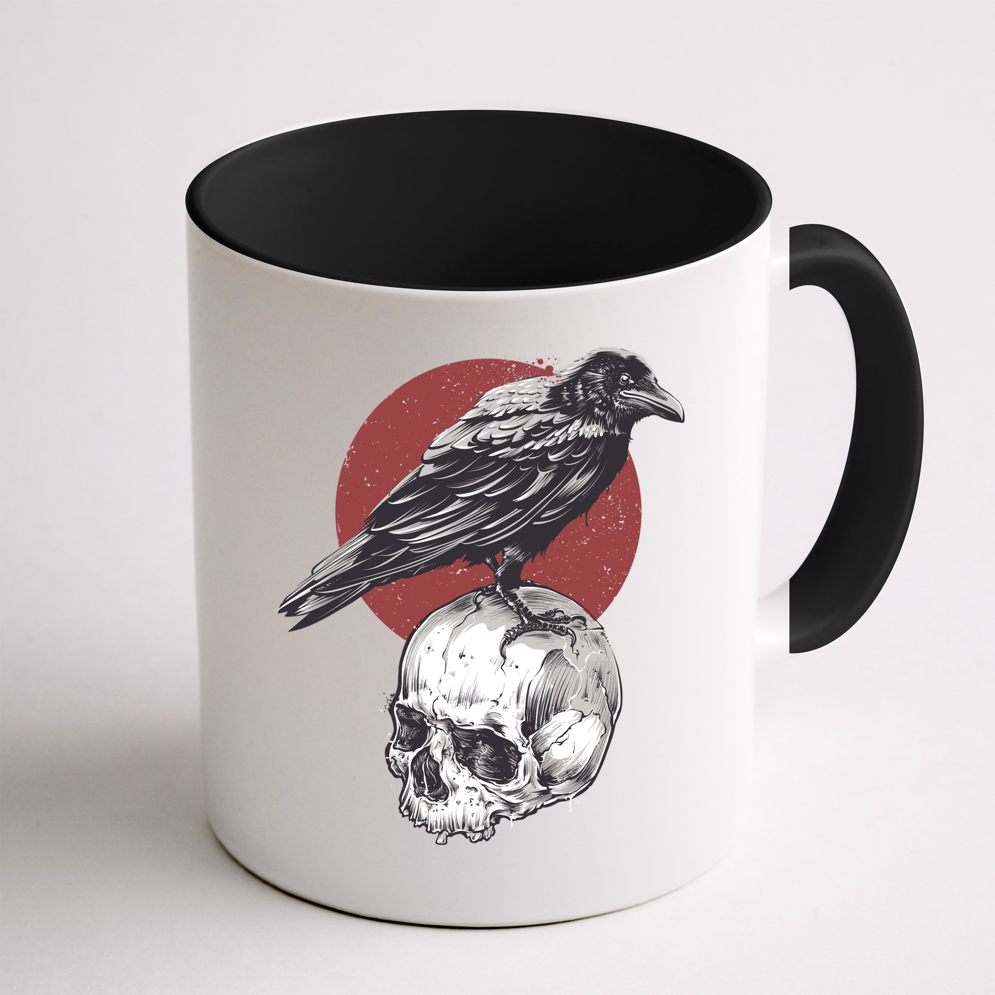 Raven On Skull Mug