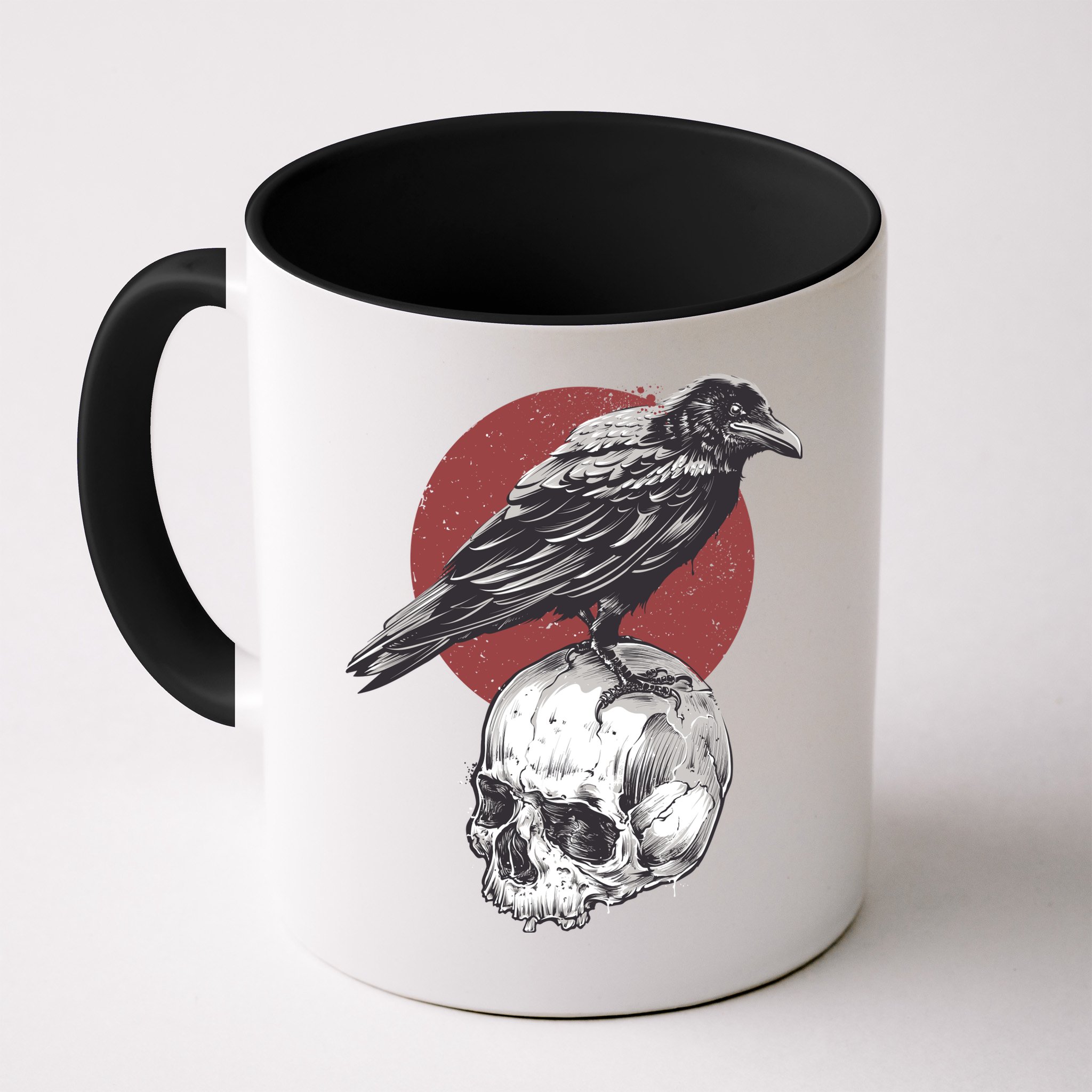 Raven On Skull Mug