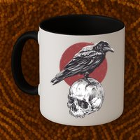 Raven On Skull Mug