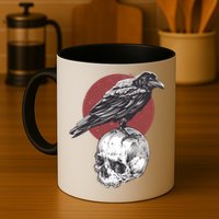 Raven On Skull Mug