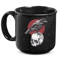 Raven On Skull 15oz Campfire Ceramic Mug
