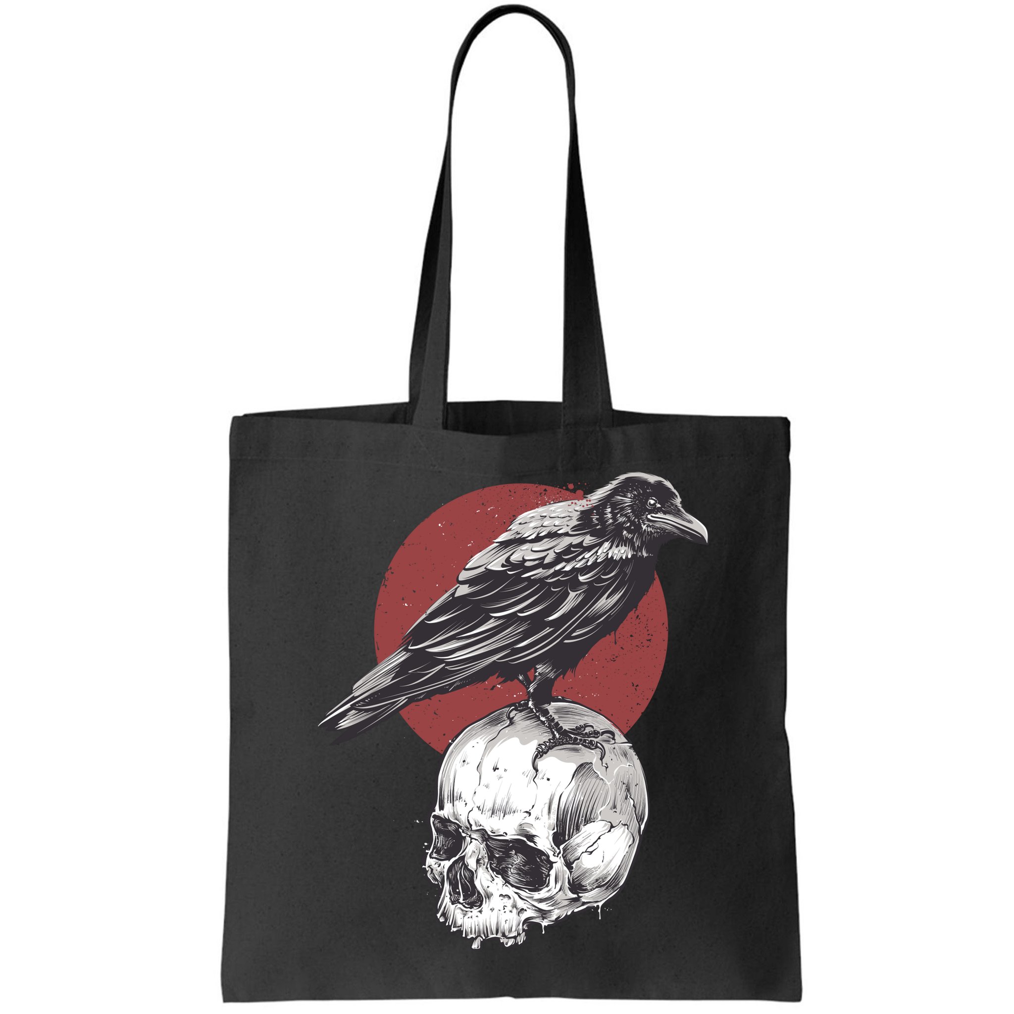 Raven On Skull Bag