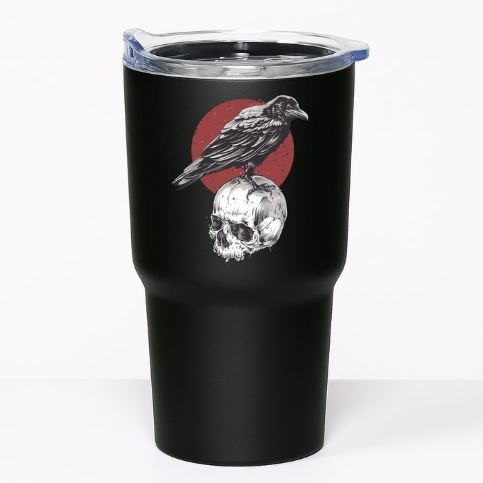 Raven On Skull Tumbler