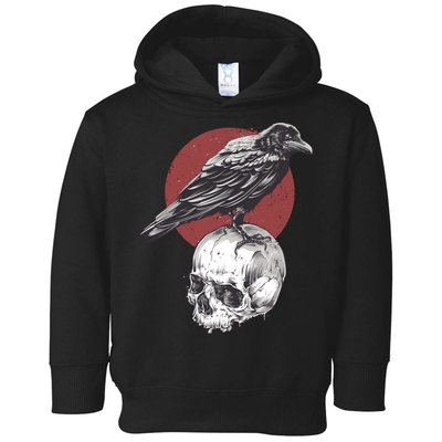Raven On Skull Toddler Hoodie