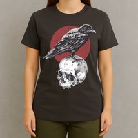 Raven On Skull T-Shirt