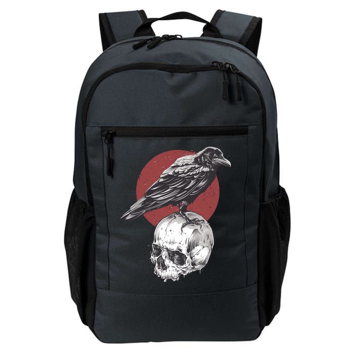 Raven On Skull Backpack
