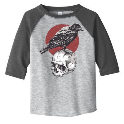 Raven On Skull Toddler Fine Jersey T-Shirt